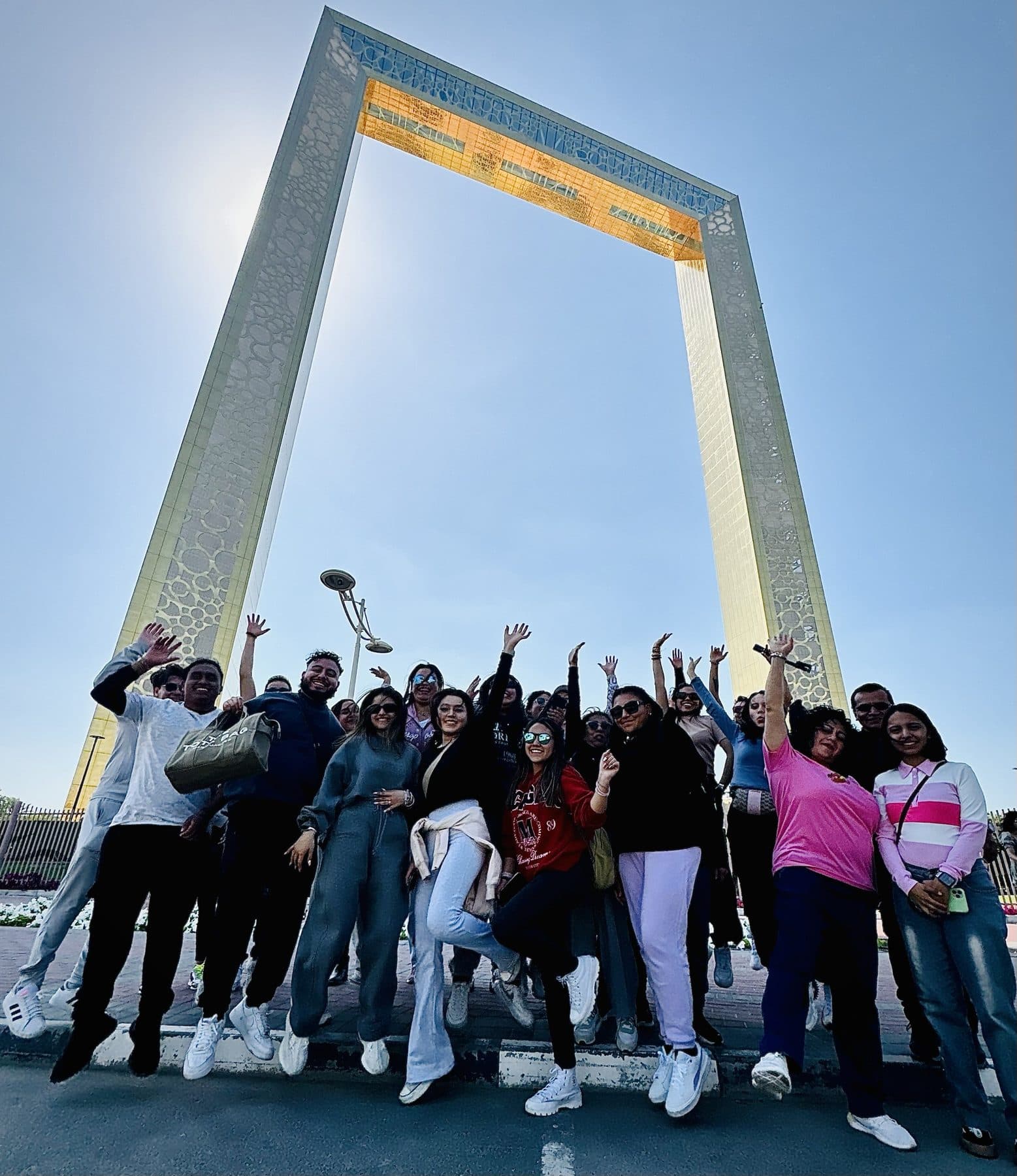 Guests celebrating at Dubai Frame